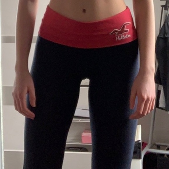 Leggings Dark Navy with pink waistband Hollister - Picture 1 of 5